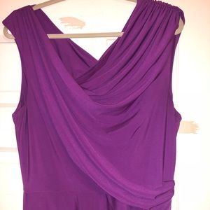 MAGGY LONDON size 16 draped purple dress